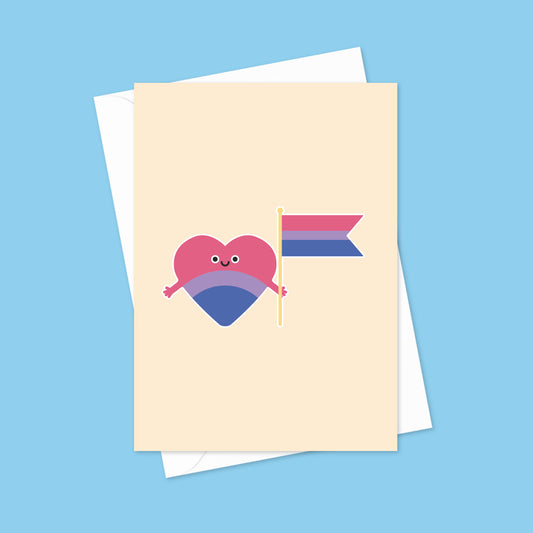 Bisexual Pride Hug A6 Blank Greeting Card