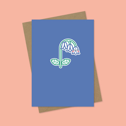 Bluebells Flower A7 Blank Greetings Card