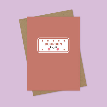 Bourbon Biscuit A7 Blank Greetings Card
