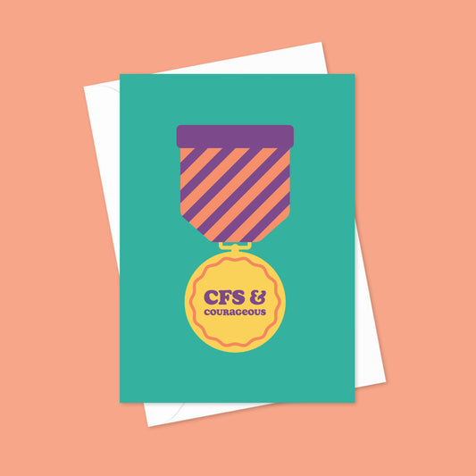 CFS and Courageous A6 Blank Greetings Card