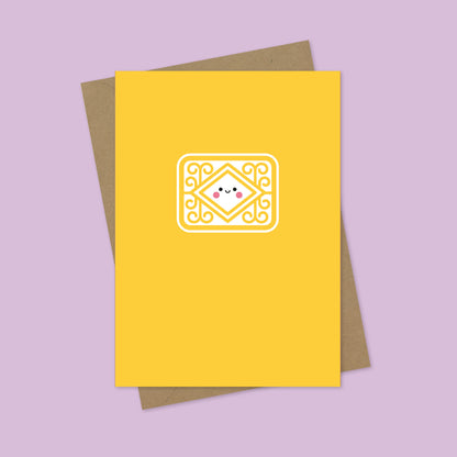 Custard Cream Biscuit A7 Blank Greetings Card