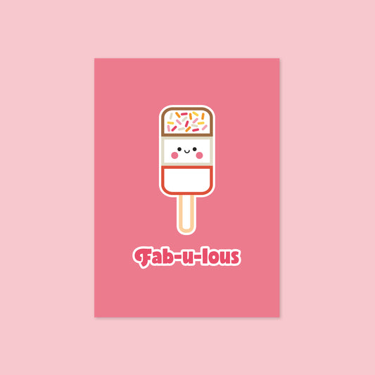 Fab-u-lous A6 Postcard