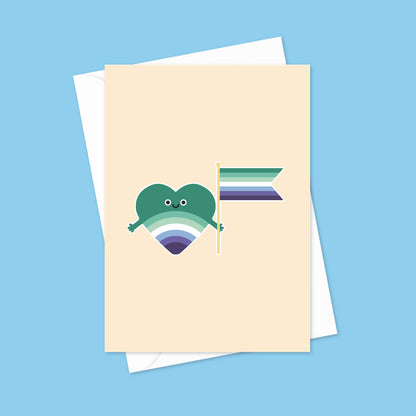 Gay Men's Pride Hug A6 Blank Greeting Card