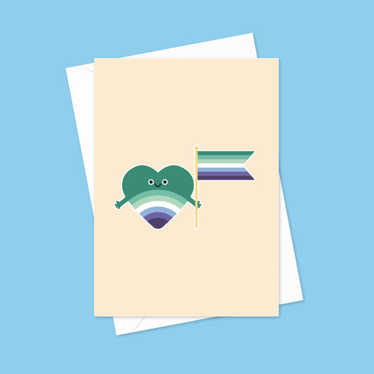 Gay Men's Pride Hug A6 Blank Greeting Card