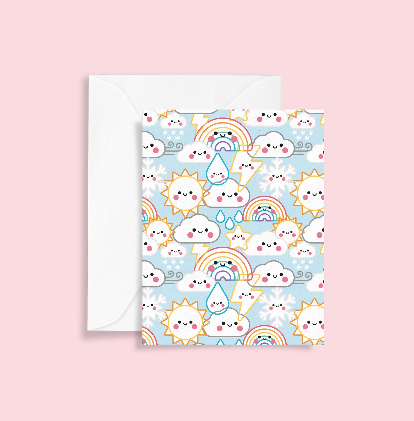 Weather Friends A6 Blank Greetings Card