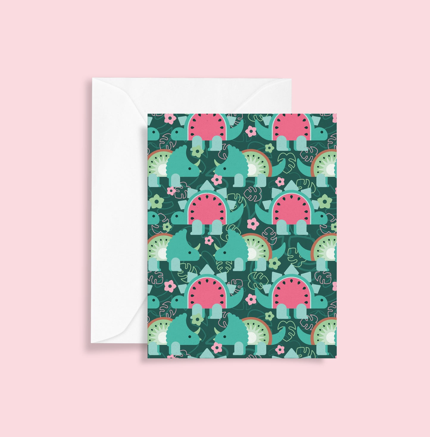 Fruit Dinosaurs A6 Blank Greetings Card