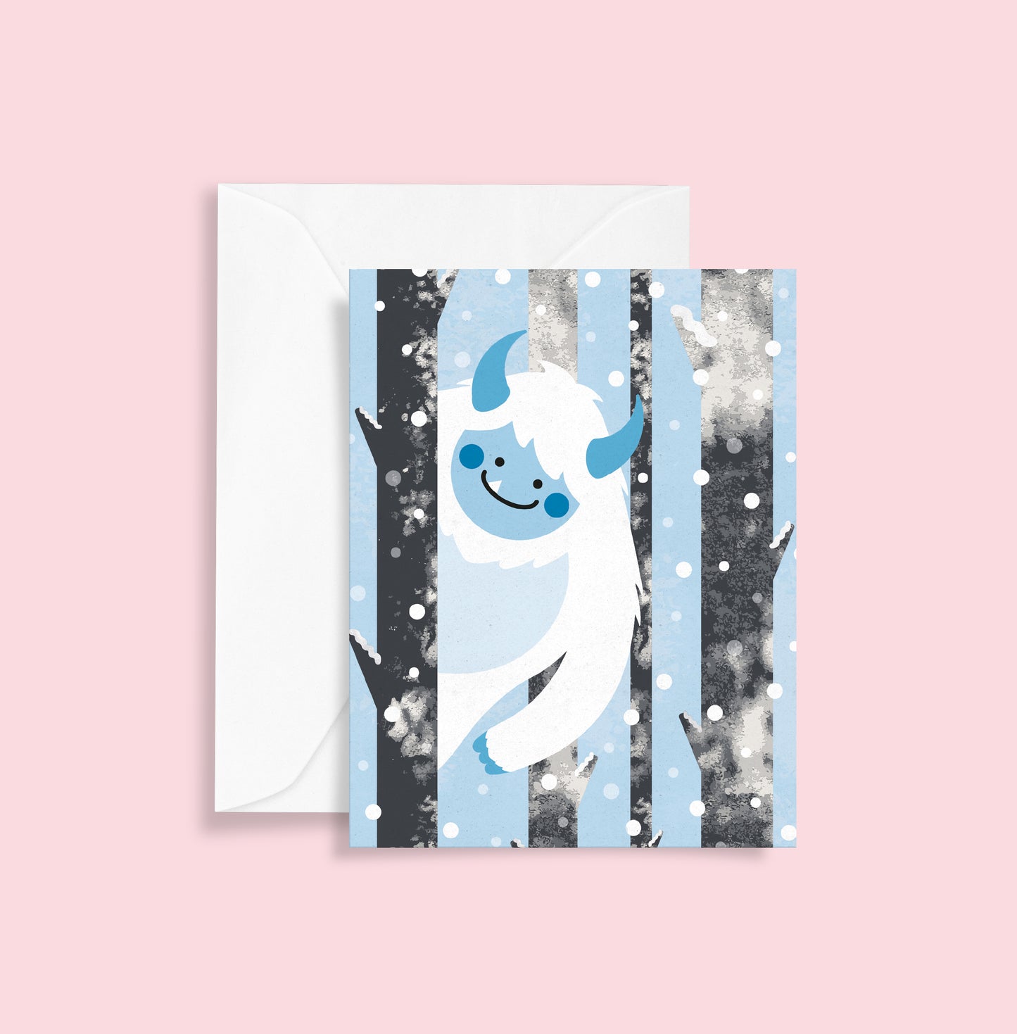 Yeti Tree Trunks A6 Blank Greetings Card