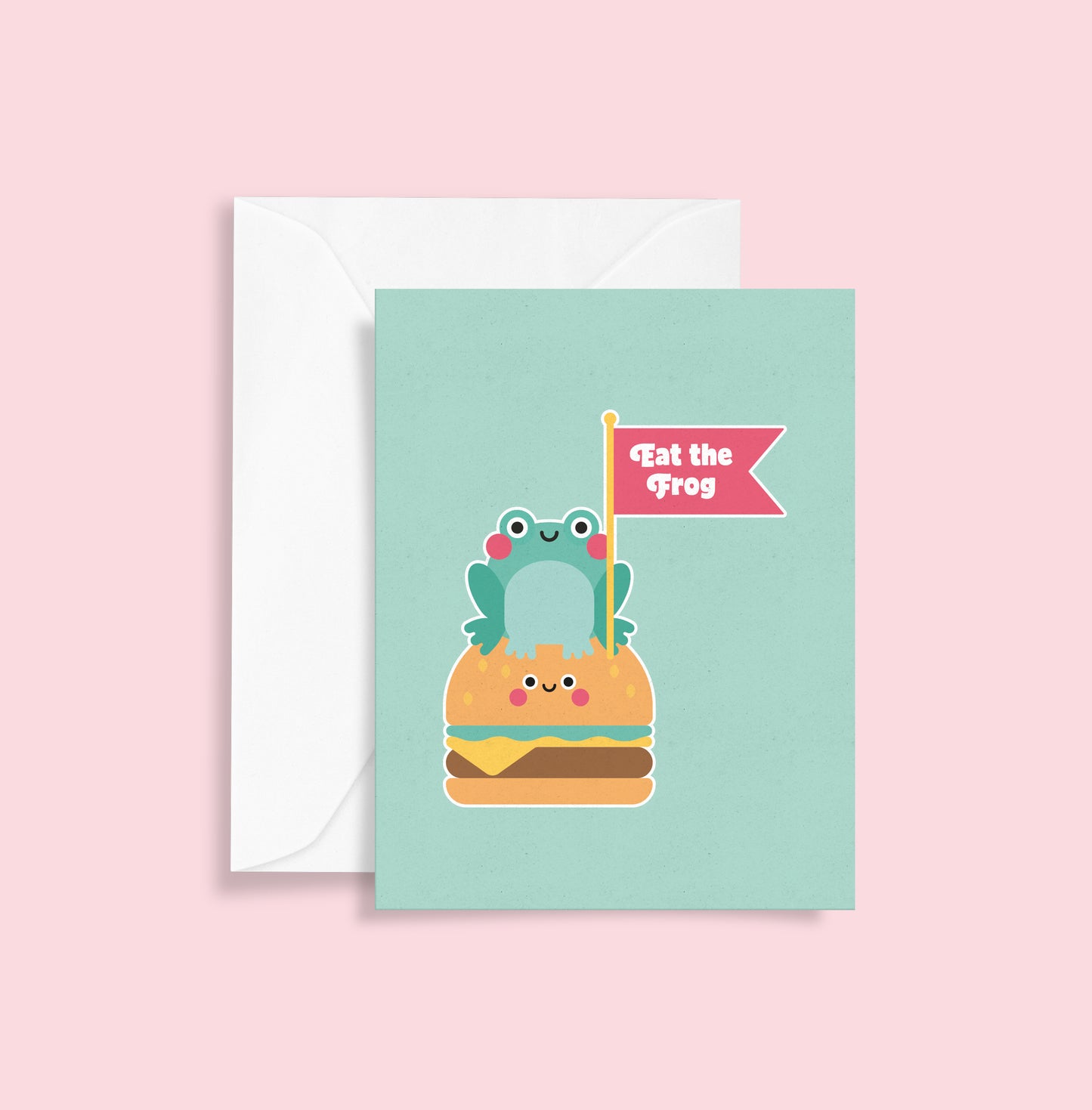 Eat the Frog A6 Blank Greetings Card