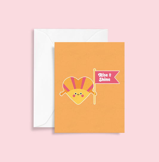 Rise and Shine Sunshine Hug A6 Blank Greetings Card