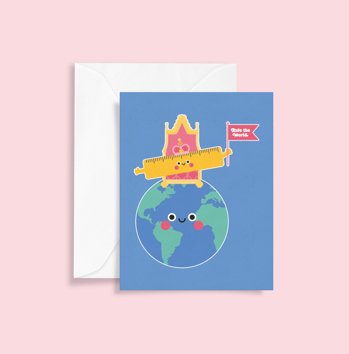 Rule the World A6 Blank Greetings Card