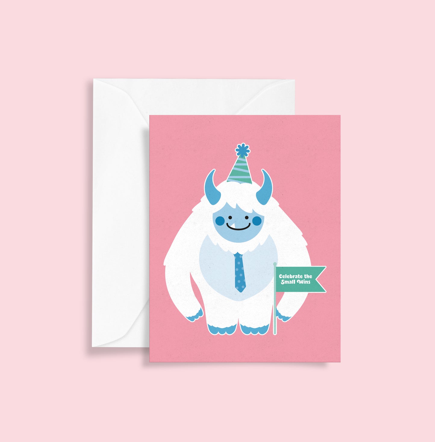 Celebrate the Small Wins Yeti A6 Blank Greetings Card