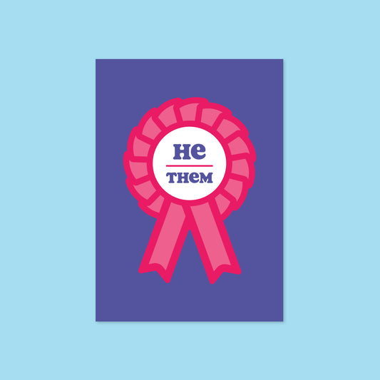 He / Them A6 Postcard