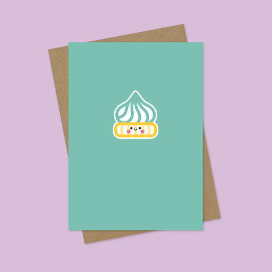 Iced Gem Biscuit A7 Blank Greetings Card