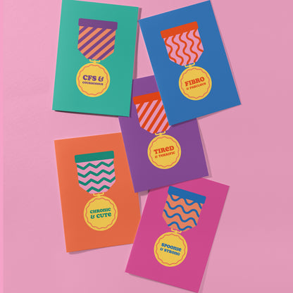 Spoonie and Strong A6 Blank Greetings Card