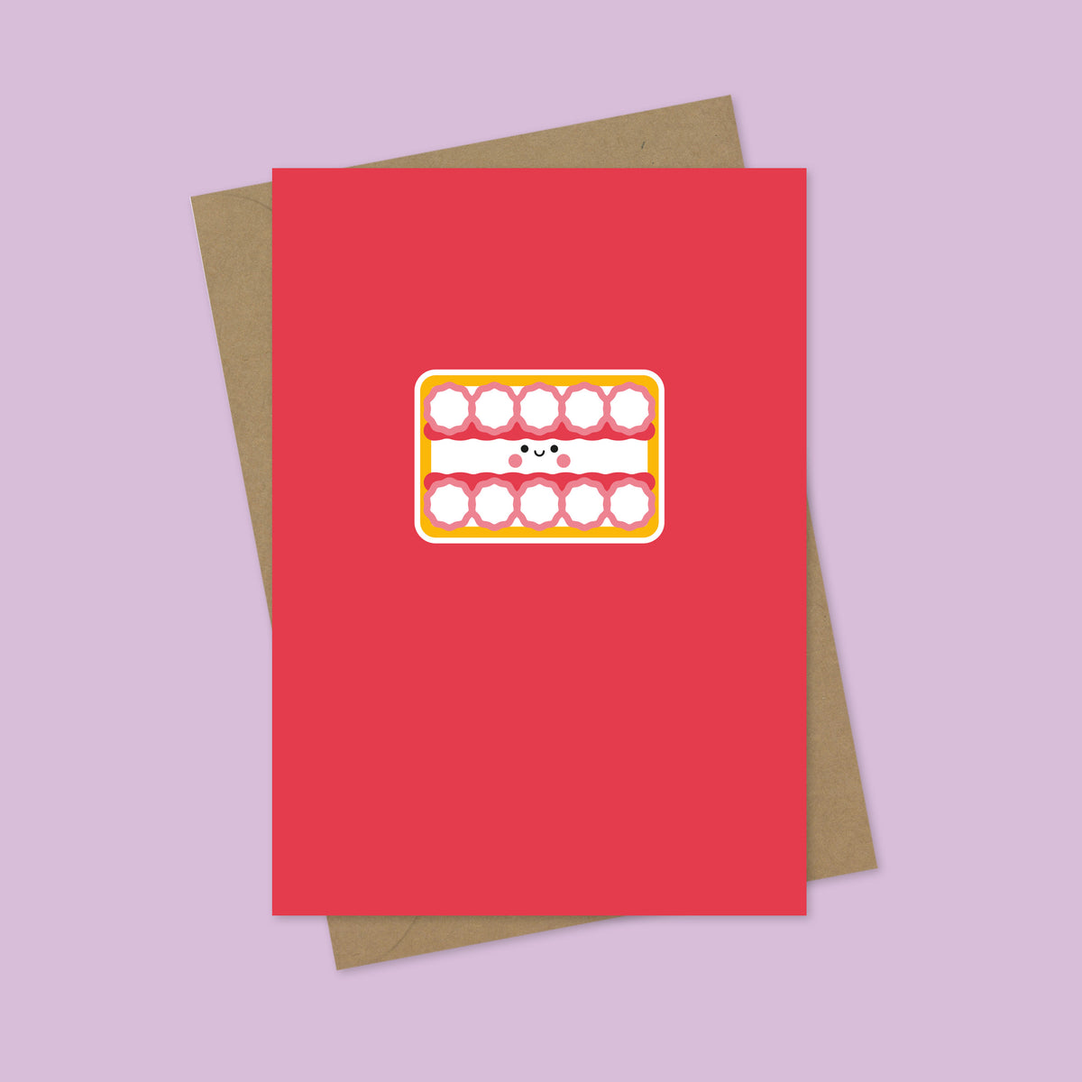 Jam Mallow Biscuit A7 Blank Greetings Card