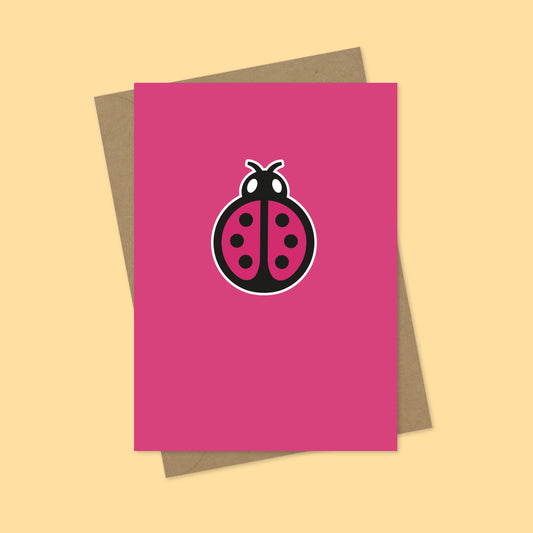 Insect Party Ladybird A7 Blank Greetings Card