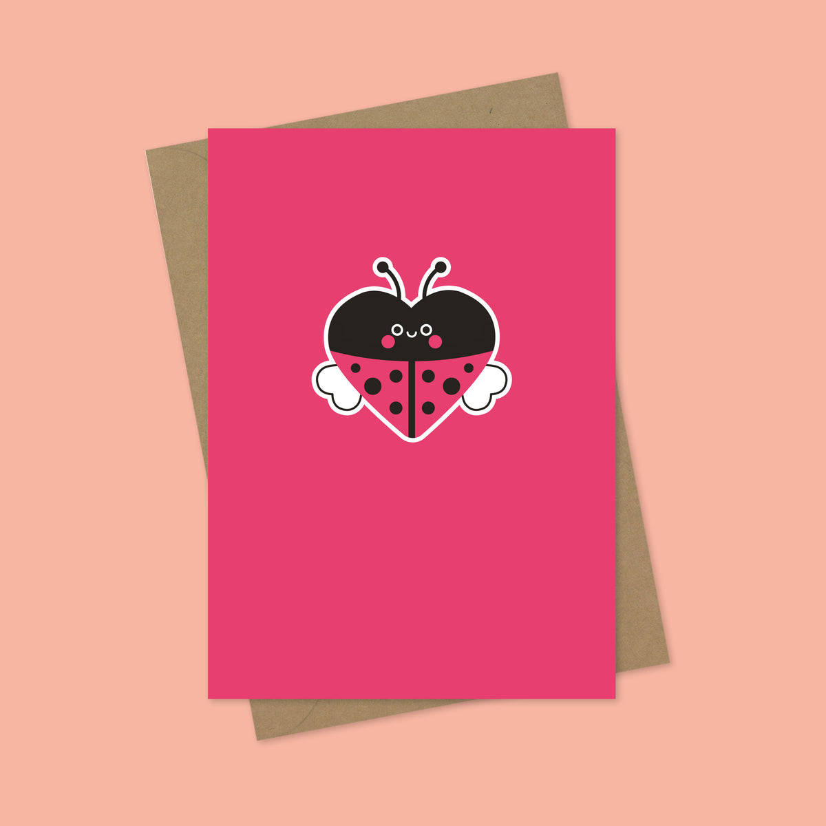 Ladybird Hug A7 Blank Greetings Card