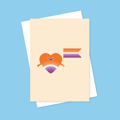 Lesbian Pride Hug A6 Blank Greeting Card