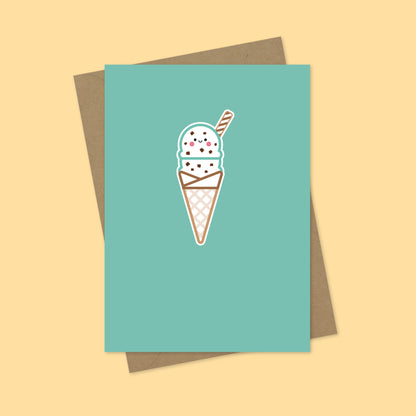 Mint Choc Chip A7 Blank Greetings Card
