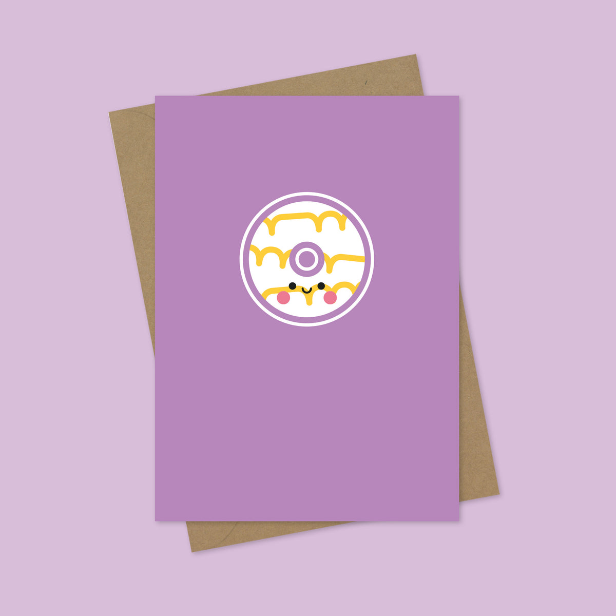 Party Ring Biscuit A7 Blank Greetings Card