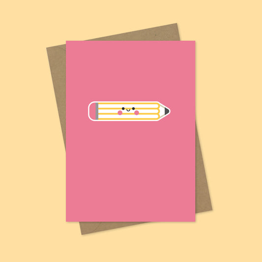 Pencil A7 Blank Greetings Card