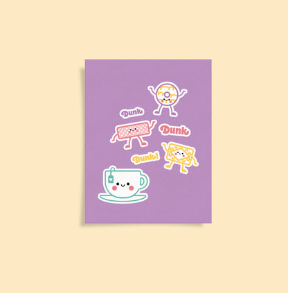 Dunk, Dunk, Dunk Biscuits A6 Postcard