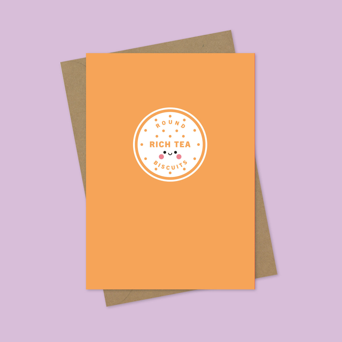 Rich Tea Biscuit A7 Blank Greetings Card