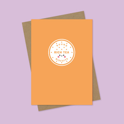 Rich Tea Biscuit A7 Blank Greetings Card