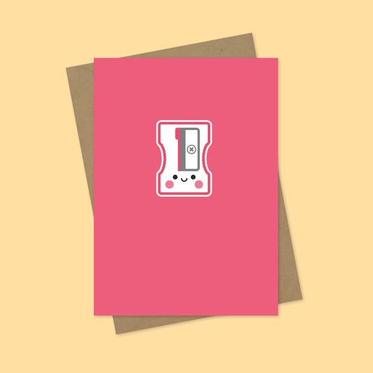 Pencil Sharpener A7 Blank Greetings Card