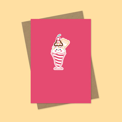 Sundae A7 Blank Greetings Card