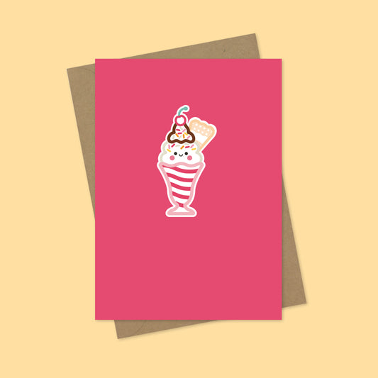 Sundae A7 Blank Greetings Card