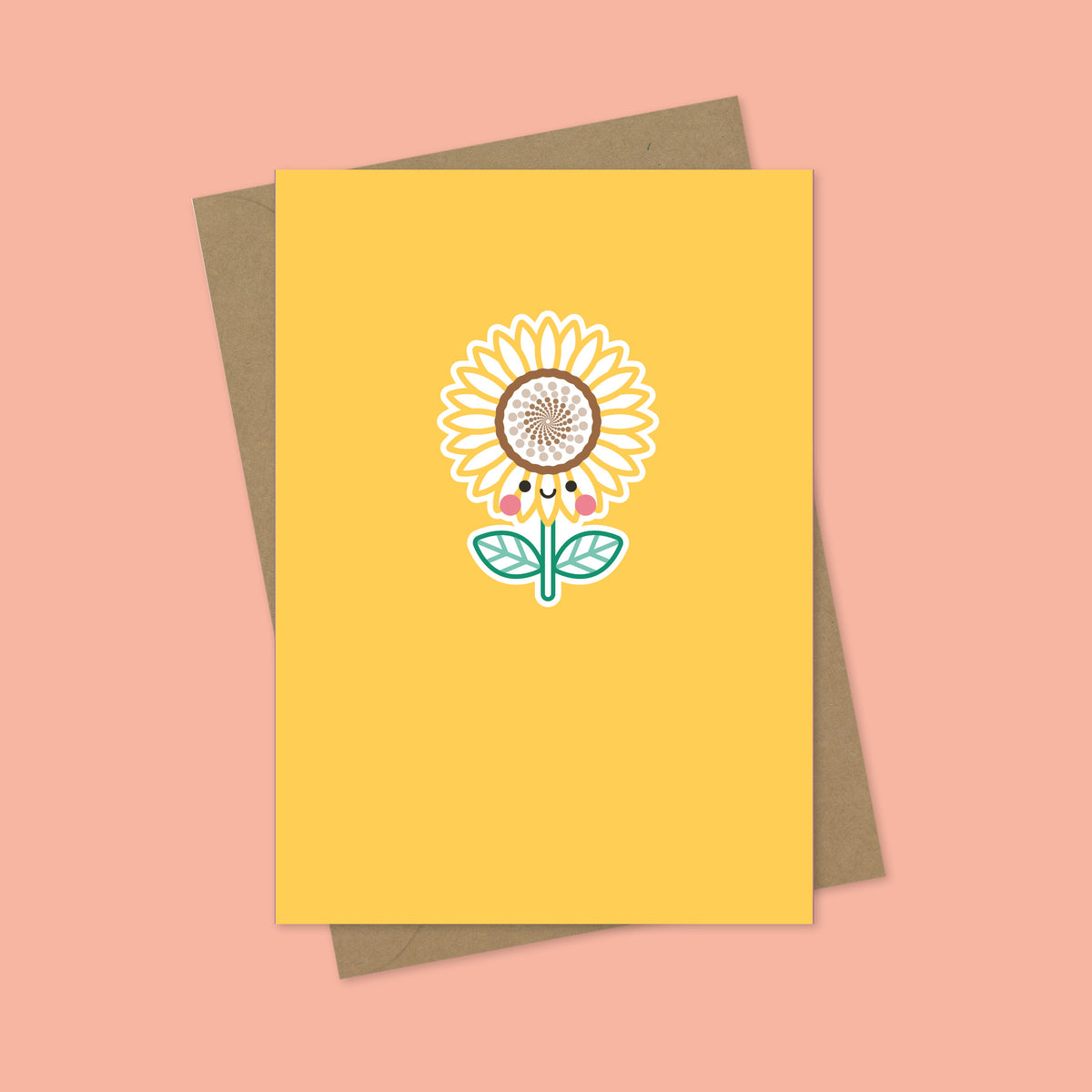 Sunflower Flower A7 Blank Greetings Card