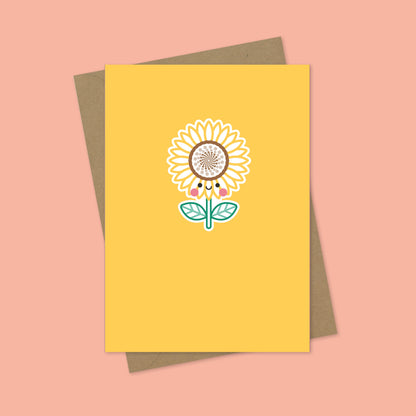 Sunflower Flower A7 Blank Greetings Card