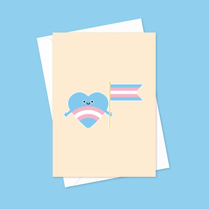Transexual Pride Hug A6 Blank Greeting Card