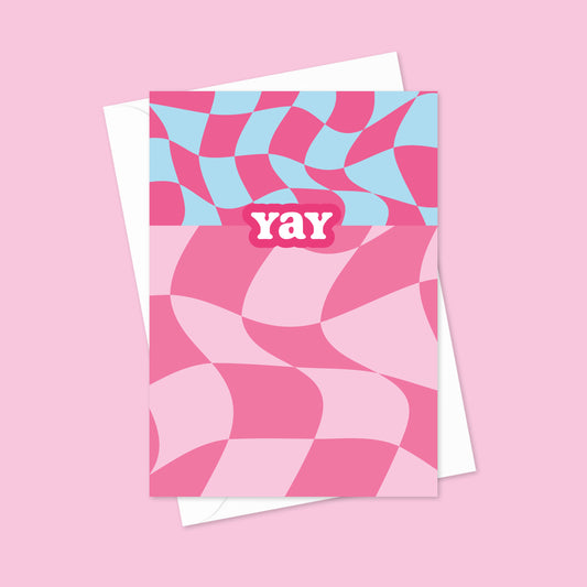 Yay A6 Blank Greetings Card